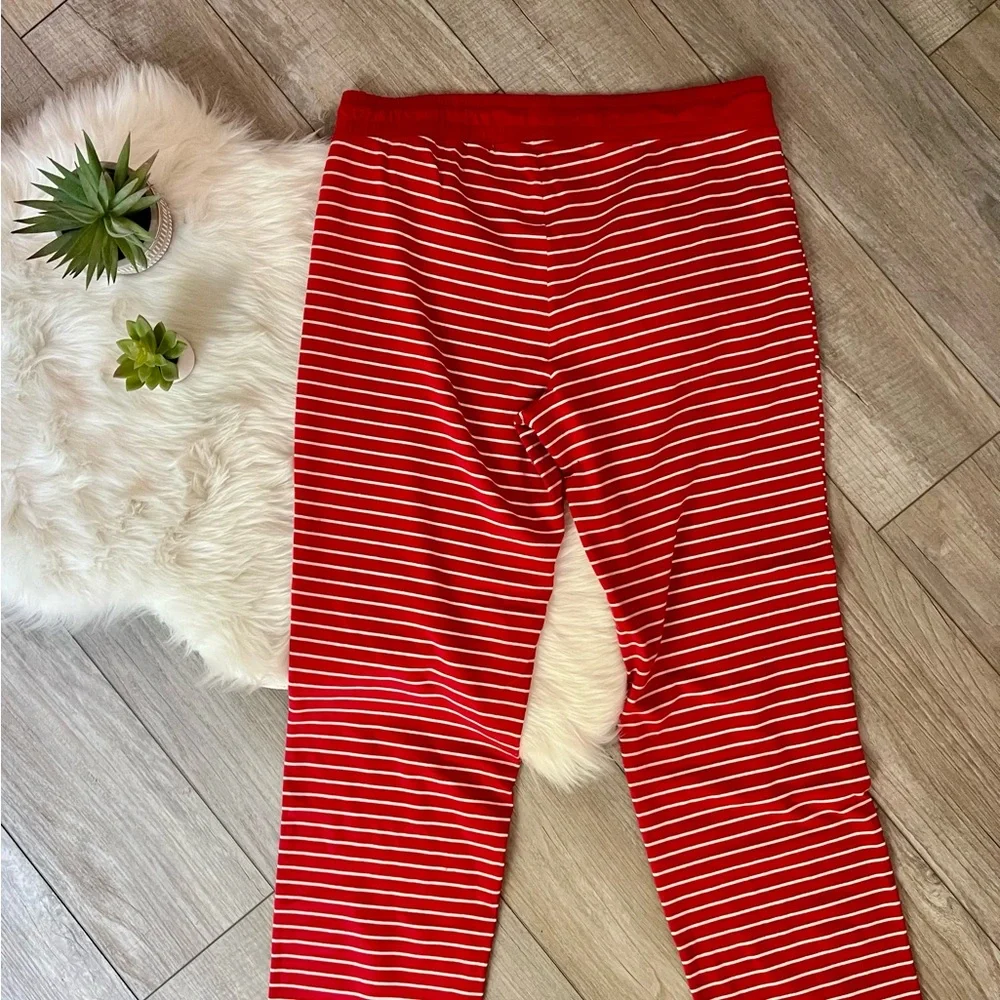 EDDIE BAUER | Red and White Striped Pajama Pants (L) - Picture 4 of 5